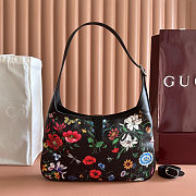 Colestore Gucci Jackie 1961 medium shoulder bag black and multicolor nylon 31 x 22 x 4.5 cm - 2
