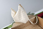 Colestore Gucci Lady Lunetta Chain medium shoulder bag white GG leather 30.5 x 24 x 6.5cm - 5