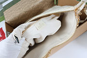 Colestore Gucci Lady Lunetta Chain medium shoulder bag white GG leather 30.5 x 24 x 6.5cm - 4