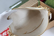 Colestore Gucci Lady Lunetta Chain medium shoulder bag white GG leather 30.5 x 24 x 6.5cm - 2