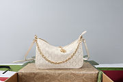 Colestore  Gucci Lady Lunetta small shoulder bag with chain white GG leather 24.5 x 15 x 5cm - 1