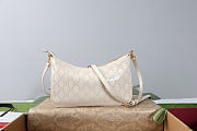 Colestore  Gucci Lady Lunetta small shoulder bag with chain white GG leather 24.5 x 15 x 5cm - 6