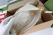 Colestore  Gucci Lady Lunetta small shoulder bag with chain white GG leather 24.5 x 15 x 5cm - 3