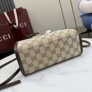 Colestore Gucci Small tote bag with Double G charm Sand and dark brown GG canvas 20 x 14 x 8.5cm - 4