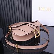 Colestore Dior Saddle Bag with Strap Blush Grained Calfskin 24×6×18cm - 6