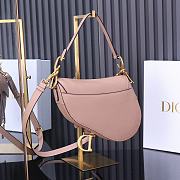 Colestore Dior Saddle Bag with Strap Blush Grained Calfskin 24×6×18cm - 4