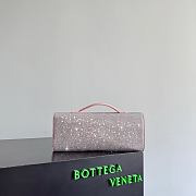 Colestore Bottega Veneta Andiamo Crystal Embellished Clutch in Pink 31x13x3cm - 6
