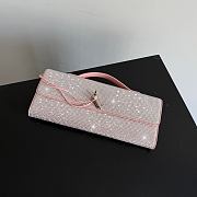 Colestore Bottega Veneta Andiamo Crystal Embellished Clutch in Pink 31x13x3cm - 4