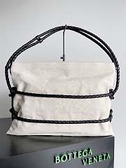 Colestore  Bottega Veneta Quadronno canvas and intrecciato leather bag 50x10x34cm - 6