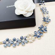 Colestore  Chanel Necklace  Metal, resin & diamantés, gold, blue, pearly white - 5