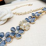 Colestore  Chanel Necklace  Metal, resin & diamantés, gold, blue, pearly white - 3