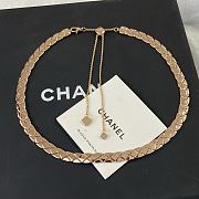 Colestore Chanel Coco Crush supple short necklace Quilted motif, flexible design, BEIGE GOLD - 1