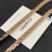 Colestore Chanel Coco Crush supple short necklace Quilted motif, flexible design, BEIGE GOLD - 4