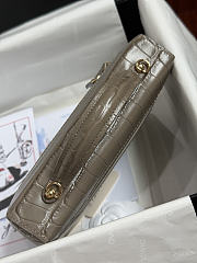 Colestore Chanel Métiers d’art 2026   Vanity with Chain   Crocodile Embossed Calfskin & Gold-Tone Metal Dark Khaki  17 x 19.5 x 5cm - 4