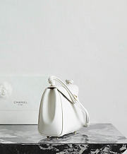 Colestore Chanel Fall-Winter 2026 Pre-Collection Hobo Handbag Lambskin & Gold-Tone Metal  White 16 x 22 x 7.8cm - 6
