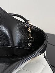 Colestore Chanel 31 Small Shopping Bag in Black & White Quilted Leather with Gold-Tone Metal - 3