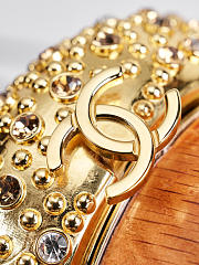 Colestore Chanel Métiers d’art 2026   Acorn Minaudiere   Wood, Strass & Gold-Tone Metal  Brown & Golden 17 x 7 x 7cm - 2