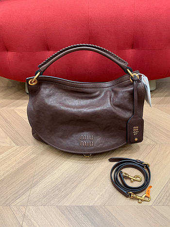 Colestore Miu Miu Rendez-vous leather bag Briarwood 39.5x33x15cm