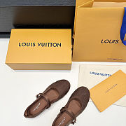 Colestore Louis Vuitton Romy Flat Ballerina Mesh/Strass Brown - 5