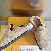 	 Colestore Louis Vuitton LV Cosy Comfort Clog Beige Monogram-debossed suede calf leather - 6