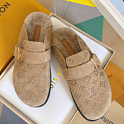 	 Colestore Louis Vuitton LV Cosy Comfort Clog Beige Monogram-debossed suede calf leather - 2