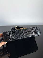 Colestore Celine Claude Chain Shoulder Bag in Lizard Black 20 x 10 x 4 cm - 6