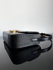 Colestore Celine Claude Chain Shoulder Bag in Lizard Black 20 x 10 x 4 cm - 5