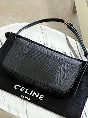 Colestore Celine Claude Chain Shoulder Bag in Lizard Black 20 x 10 x 4 cm - 2