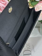Colestore Dior Miss Dior Top Handle Clutch Black Embroidered with White Floral Beads 21 x 11.5 x 4cm - 3
