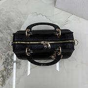Colestore Dior Small Dior Granville Bag Black Flat Macrocannage Calfskin 25 x 16.5 x 14.5cm - 4