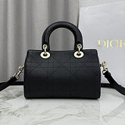 Colestore Dior Small Dior Granville Bag Black Flat Macrocannage Calfskin 25 x 16.5 x 14.5cm - 2