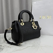Colestore Dior Small Dior Granville Bag Black Flat Macrocannage Calfskin 25 x 16.5 x 14.5cm - 5