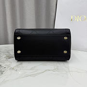 Colestore Dior Small Dior Granville Bag Black Flat Macrocannage Calfskin 25 x 16.5 x 14.5cm - 3