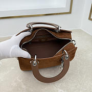 Colestore Dior Small Dior Granville Bag Golden Saddle Flat Macrocannage Suede Goatskin 25 x 16.5 x 14.5cm - 5