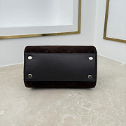 	 Colestore Dior Small Dior Granville Bag Chocolate Flat Macrocannage Suede Calfskin 25 x 16.5 x 14.5cm - 6