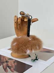 Colestore Fendi Brown Bag charm with mushroom motif - 1