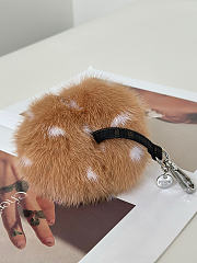 Colestore Fendi Brown Bag charm with mushroom motif - 4