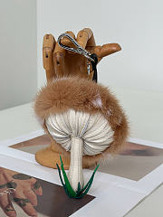 Colestore Fendi Brown Bag charm with mushroom motif - 3