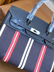 Colestore Hermes Birkin 30 bag in H Viking canvas and Swift calfskin  - 3
