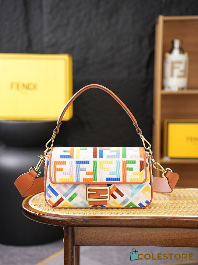Colestore Fendi Baguette Bag in FF Motif Canvas Multicolour 26 x 6.5 x 13.5cm - 1