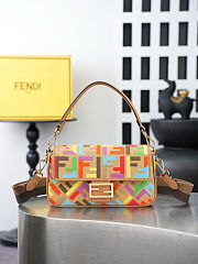 Colestore Fendi Baguette FF Bag in Colorful Embroidered 26 x 6.5 x 13.5cm - 1