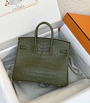 	 Colestore Hermes Birkin 25 Matte Alligator Vert Olive Gold Hardware - 3