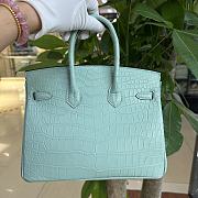 	 Colestore Hermes Birkin 25 Matte Alligator Mississippiensis Blue Atoll Palladium Hardware - 2