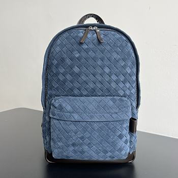 Colestore Bottega Veneta Intrecciato Blue venezisa in Suede 46x30x14cm