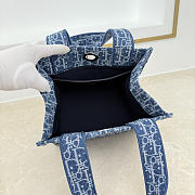 Colestore Dior Dioriviera Small Spongy Book Tote Blue and White Spongy Dior Oblique Fabric 25.5 × 21.5 × 17 cm - 6