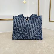 Colestore Dior Dioriviera Small Spongy Book Tote Blue and White Spongy Dior Oblique Fabric 25.5 × 21.5 × 17 cm - 3
