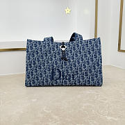 Colestore Dior Dioriviera Medium Spongy Book Tote Blue Spongy Dior Oblique Fabric 36 x 27 x 16 cm - 3