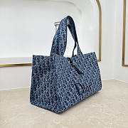 Colestore Dior Dioriviera Medium Spongy Book Tote Blue Spongy Dior Oblique Fabric 36 x 27 x 16 cm - 4