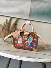 Colestore  Louis Vuitton Speedy Trunk 20 Monogram Coated canvas with vintage travel stickers 21 x 15 x 13 cm - 1