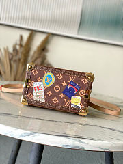 Colestore  Louis Vuitton Speedy Trunk 20 Monogram Coated canvas with vintage travel stickers 21 x 15 x 13 cm - 5